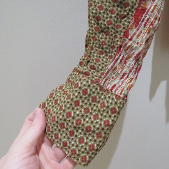 FREE PEOPLE Aloha State of Mind Tunic Top Patchwork Boho Swing Festival Cropped - Picture 7 of 14